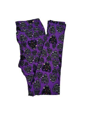LuLaRoe Griffin Gargoyle Purple Black Phoenix Egyptian Owl Leggings One Size OS